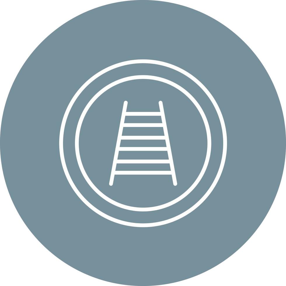 icona di sfondo del cerchio della linea di attraversamento ferroviario vettore