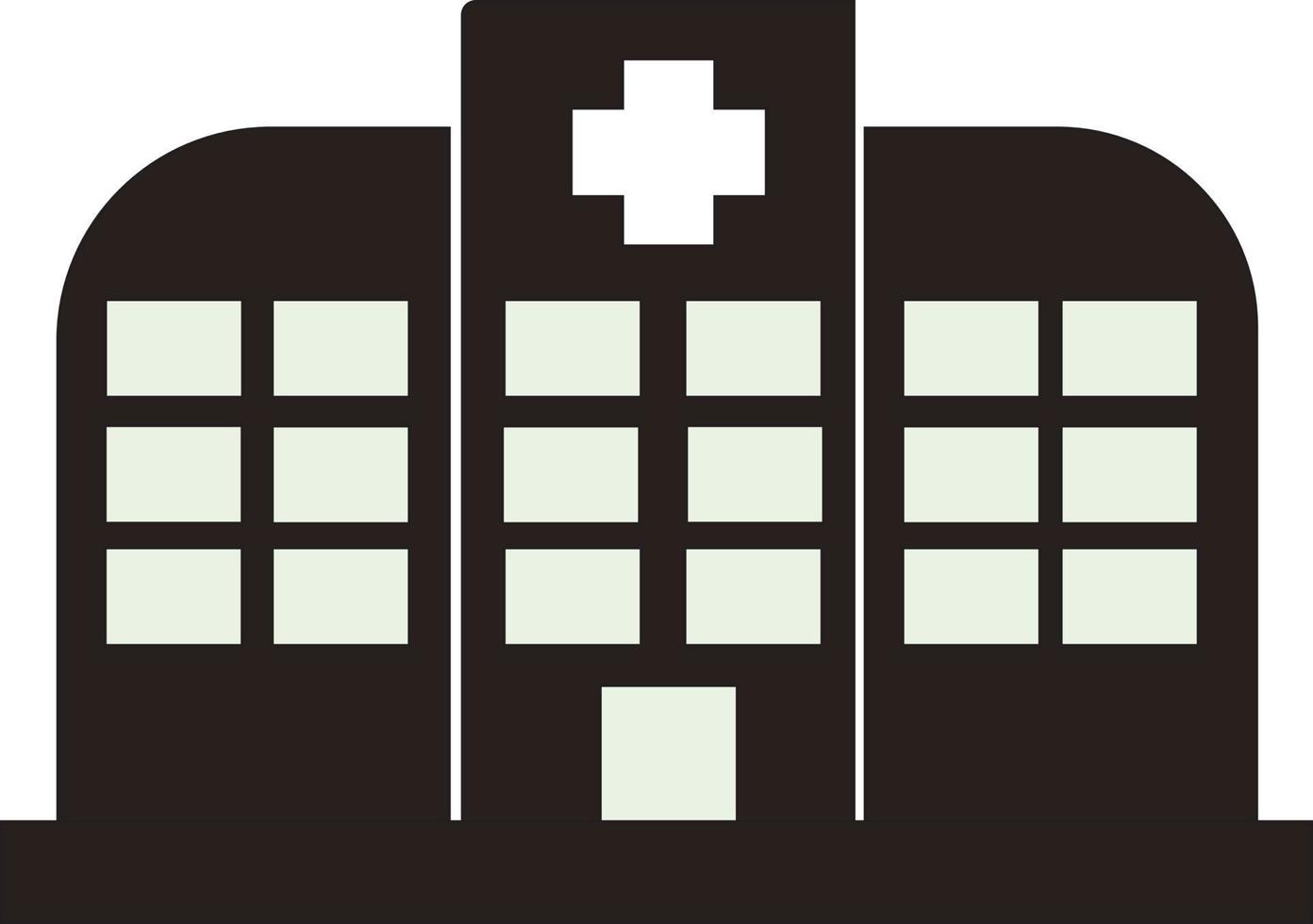 vettore icona ospedale architettura in design piatto