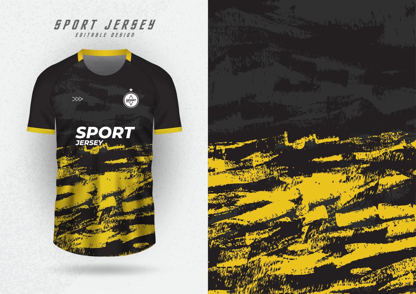 mockup di sfondo per maglie sportive, maglie, magliette da corsa, strisce gialle e nere. vettore