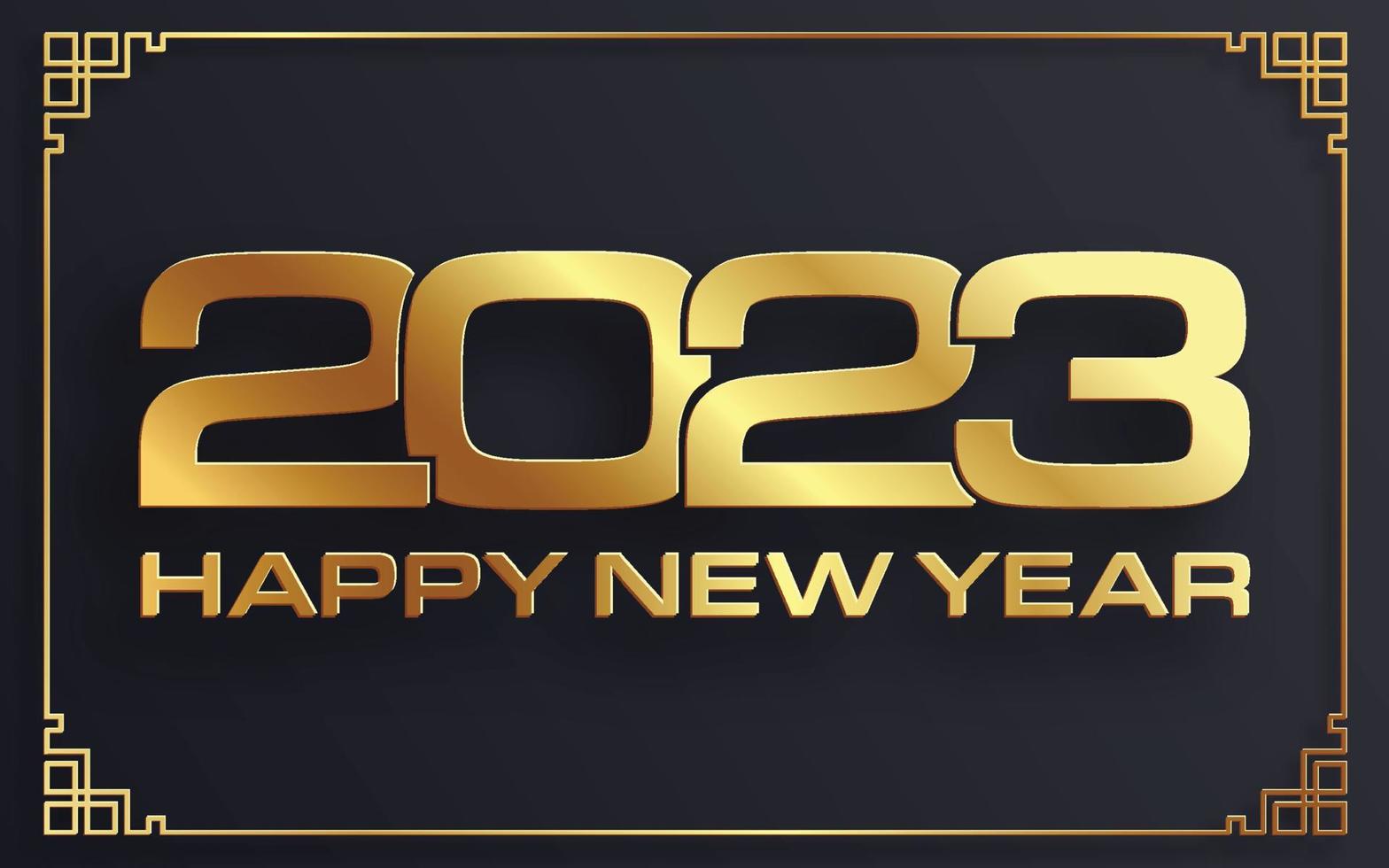 felice anno nuovo 2023, motivo festivo su sfondo colorato per biglietto d'invito, buon natale, felice anno nuovo 2023, biglietti di auguri vettore