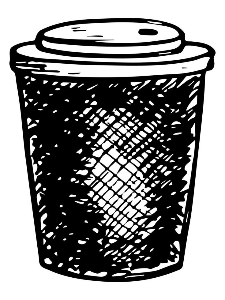 illustrazione carina di una tazza di tè o caffè. clipart tazza semplice. scarabocchio casa accogliente vettore