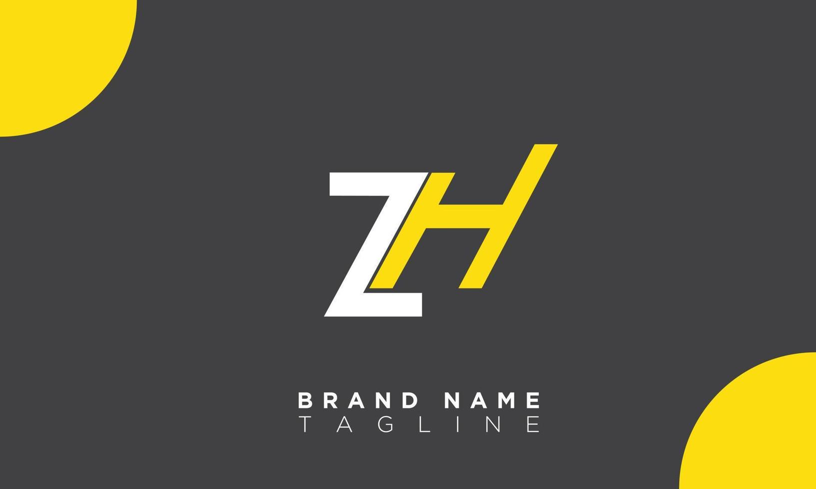 zh lettere dell'alfabeto iniziali monogramma logo hz, z e h vettore