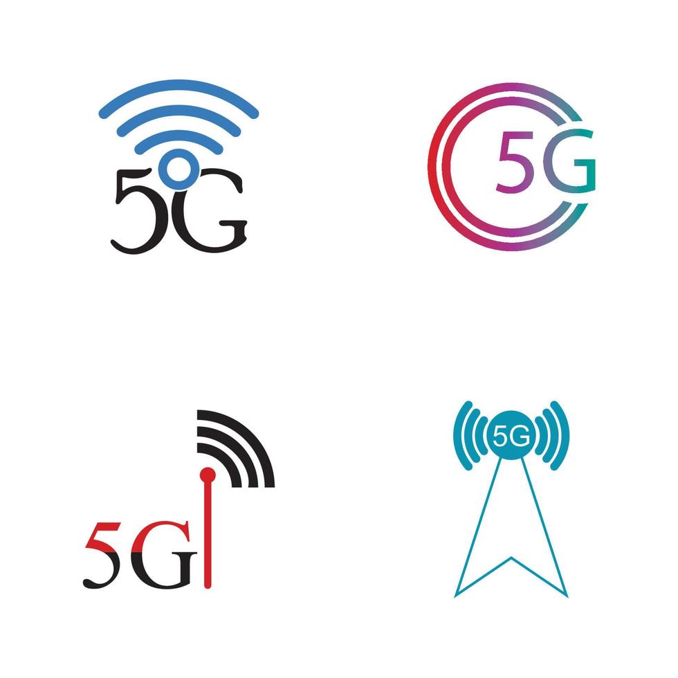 Illustrazione del logo vettoriale del modello di icona 5g