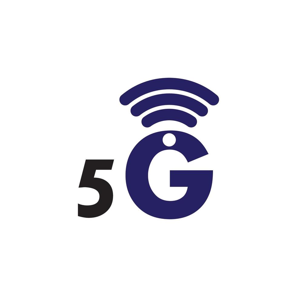 Illustrazione del logo vettoriale del modello di icona 5g