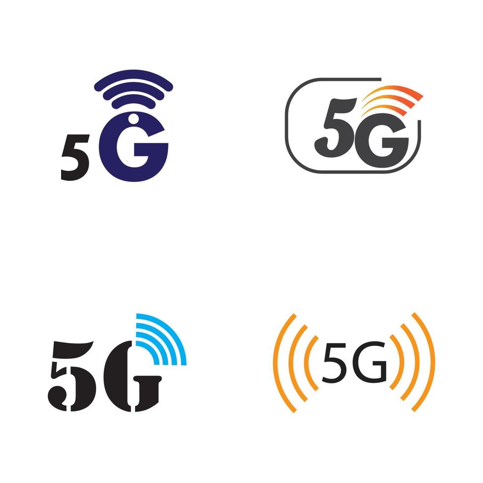 Illustrazione del logo vettoriale del modello di icona 5g