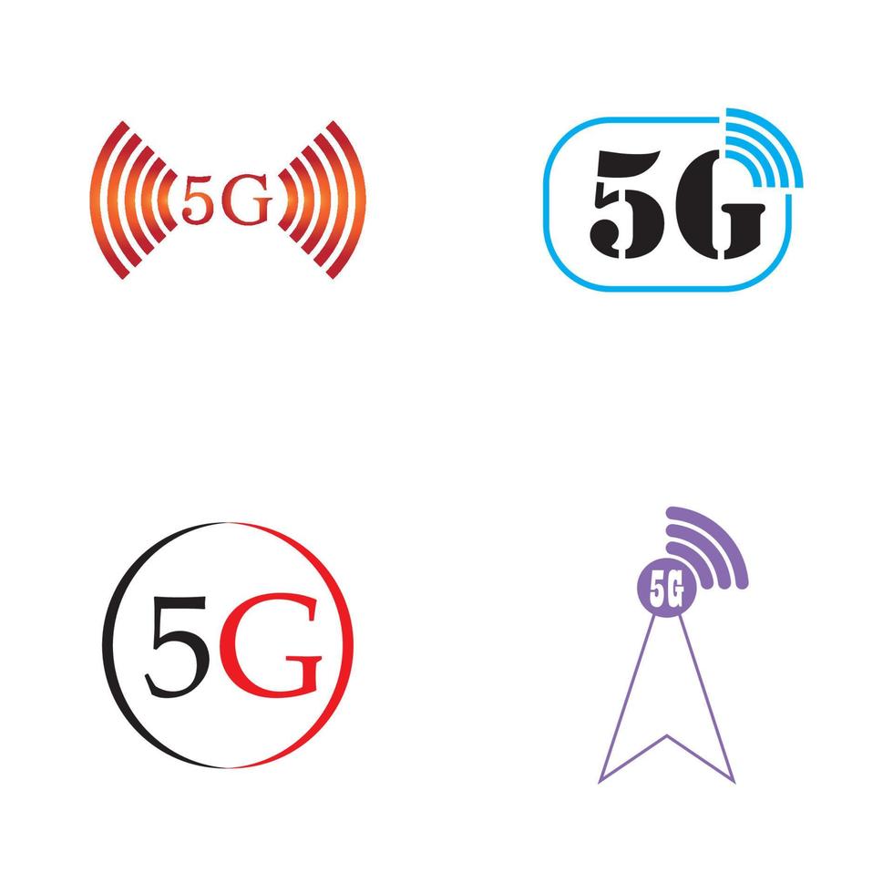 Illustrazione del logo vettoriale del modello di icona 5g