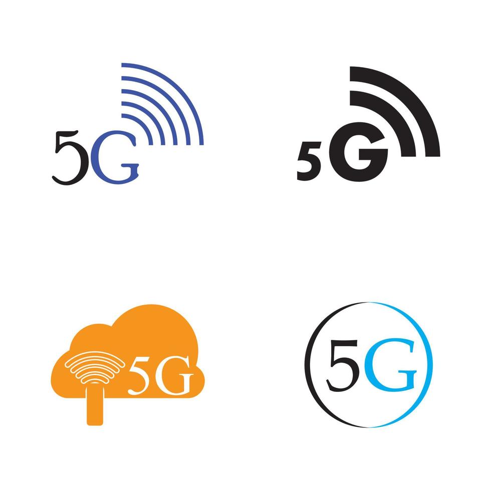 Illustrazione del logo vettoriale del modello di icona 5g