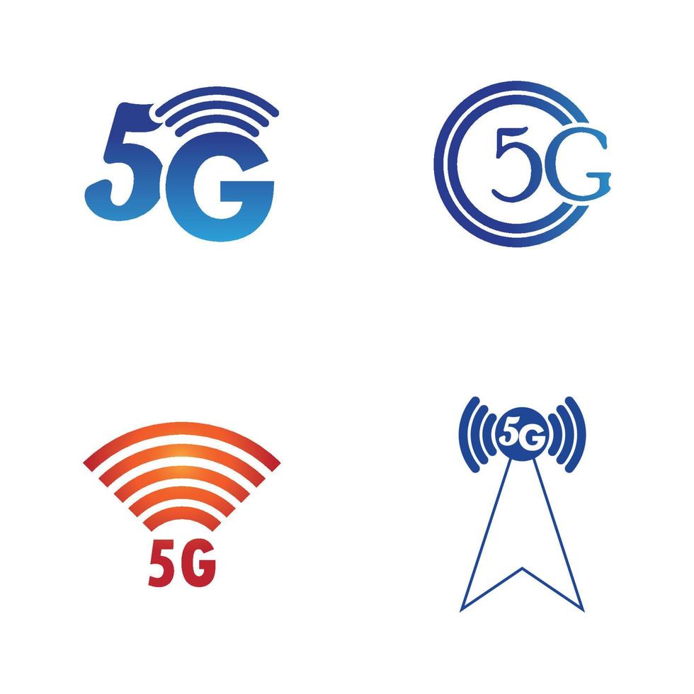 Illustrazione del logo vettoriale del modello di icona 5g