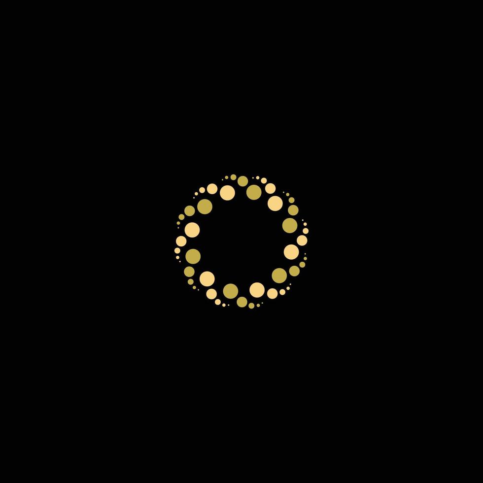 lussuoso mandala con monogramma in cerchi maculati vettore
