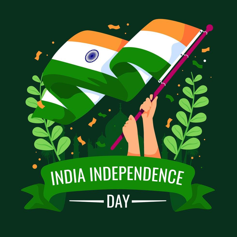 concetto di giorno dell'indipendenza dell'india vettore