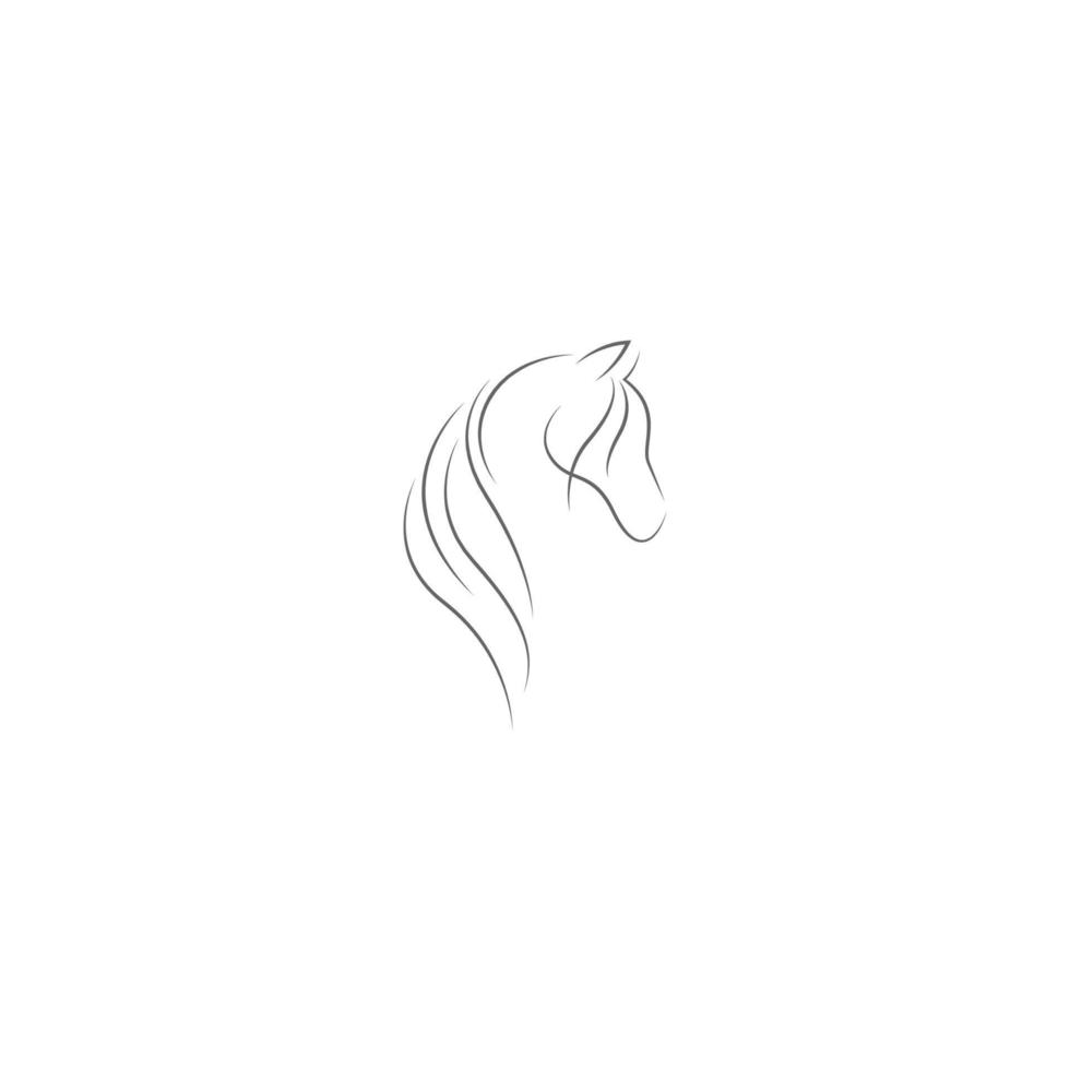illustrazione del logo dell'icona del cavallo vettore