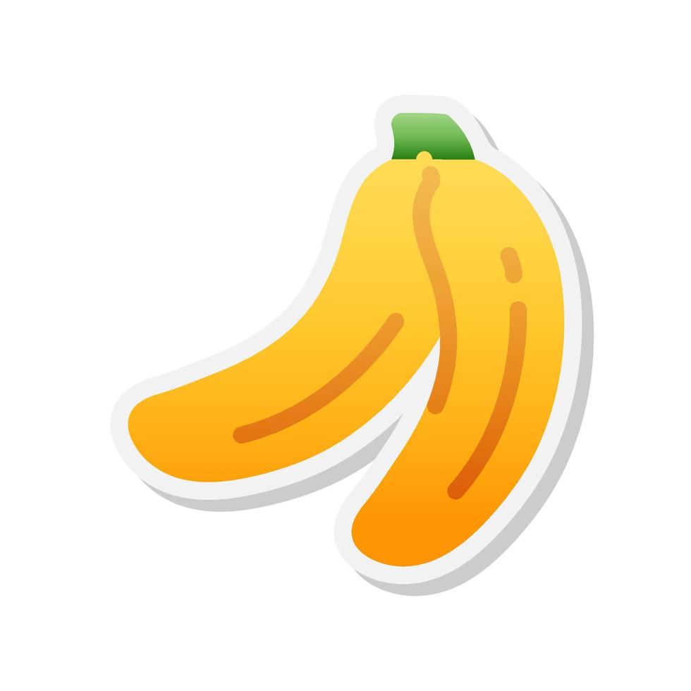 icona adesivo banana, vettore, illustrazione. vettore