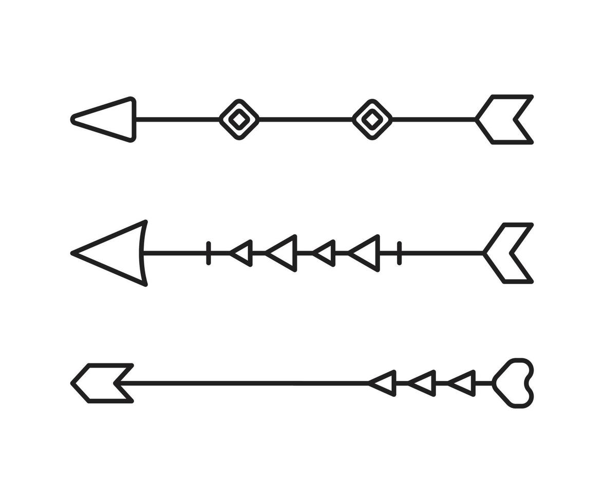 illustrazione della linea dei divisori di freccia vettore