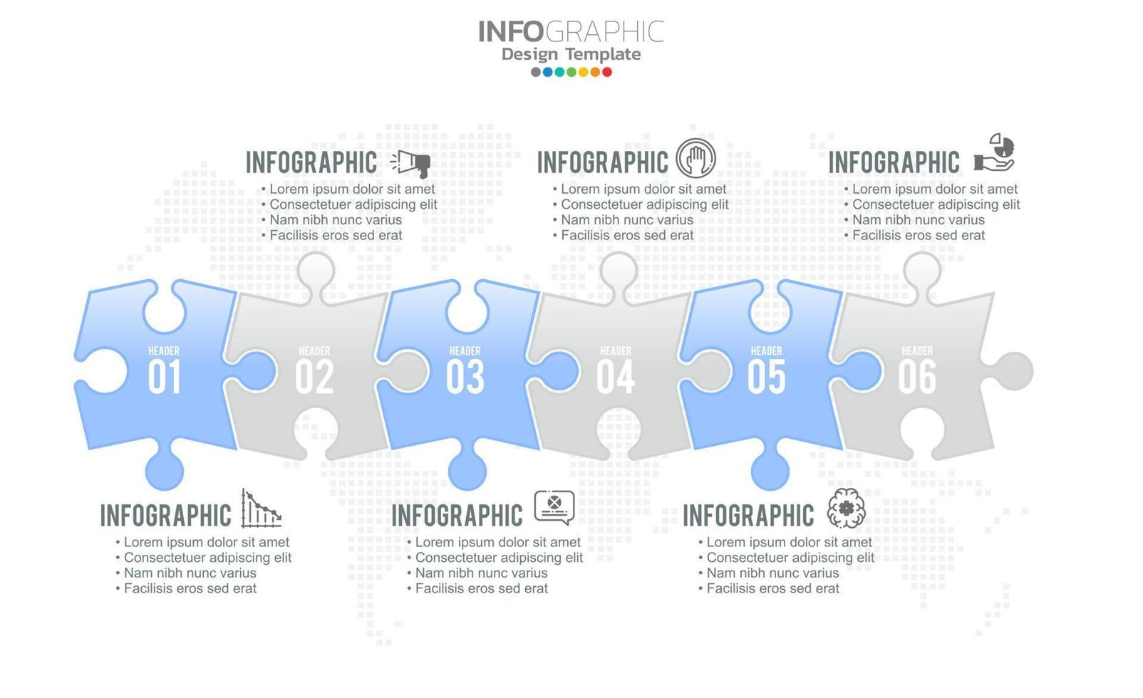 progettazione del modello di grafico infografica timeline aziendale vettore