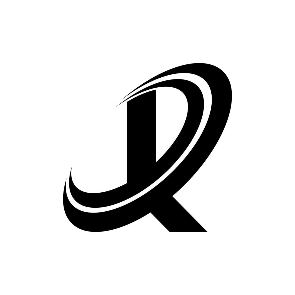 lettera maiuscola monogramma r logo vettore