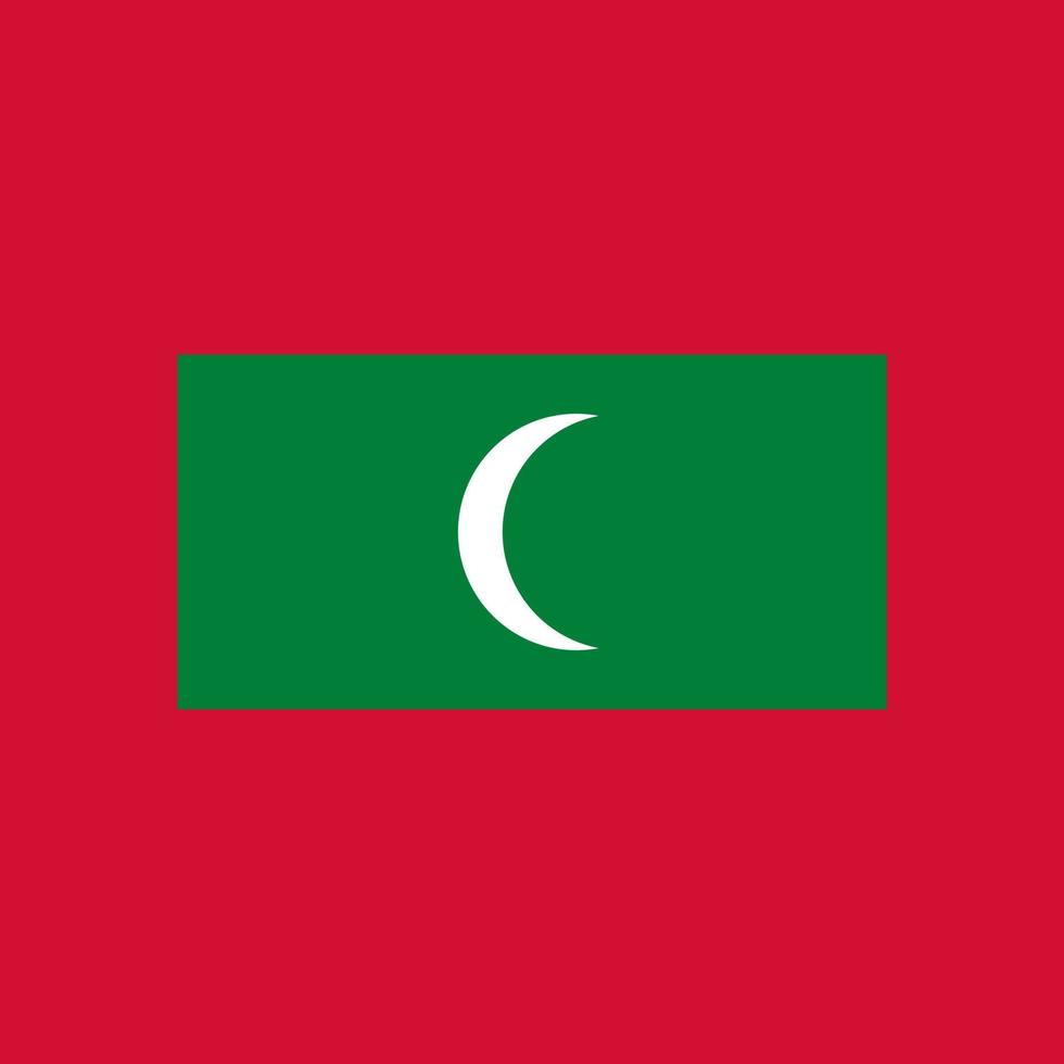 bandiera maldive, colori ufficiali. illustrazione vettoriale. vettore
