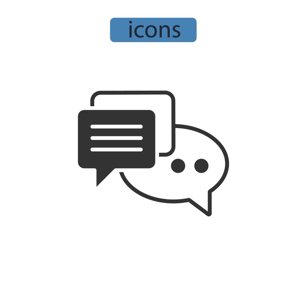 chat icone simbolo elementi vettoriali per il web infografica