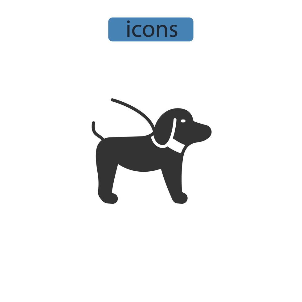 icone del cane simbolo elementi vettoriali per il web infografica
