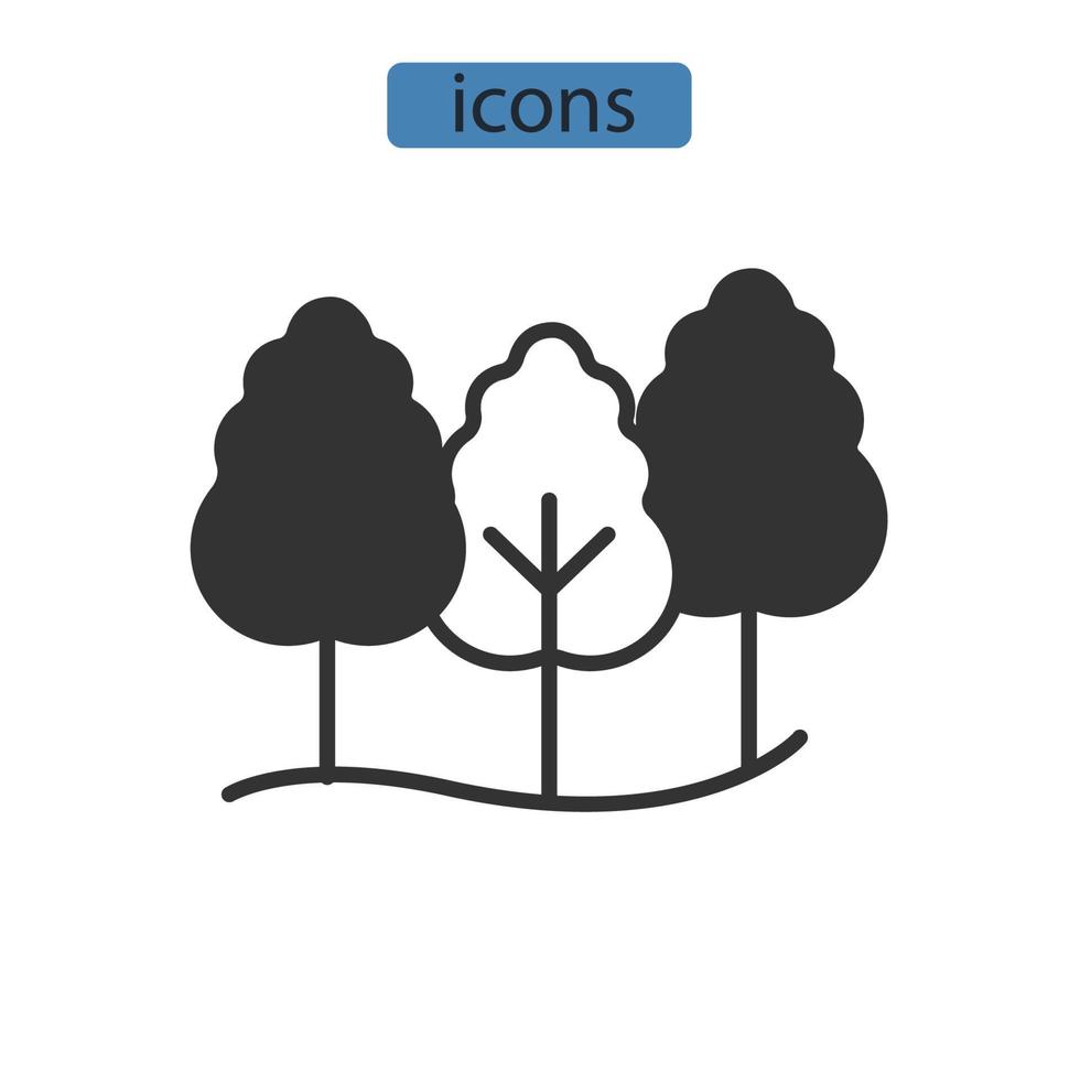 icone del giardino simbolo elementi vettoriali per il web infografica