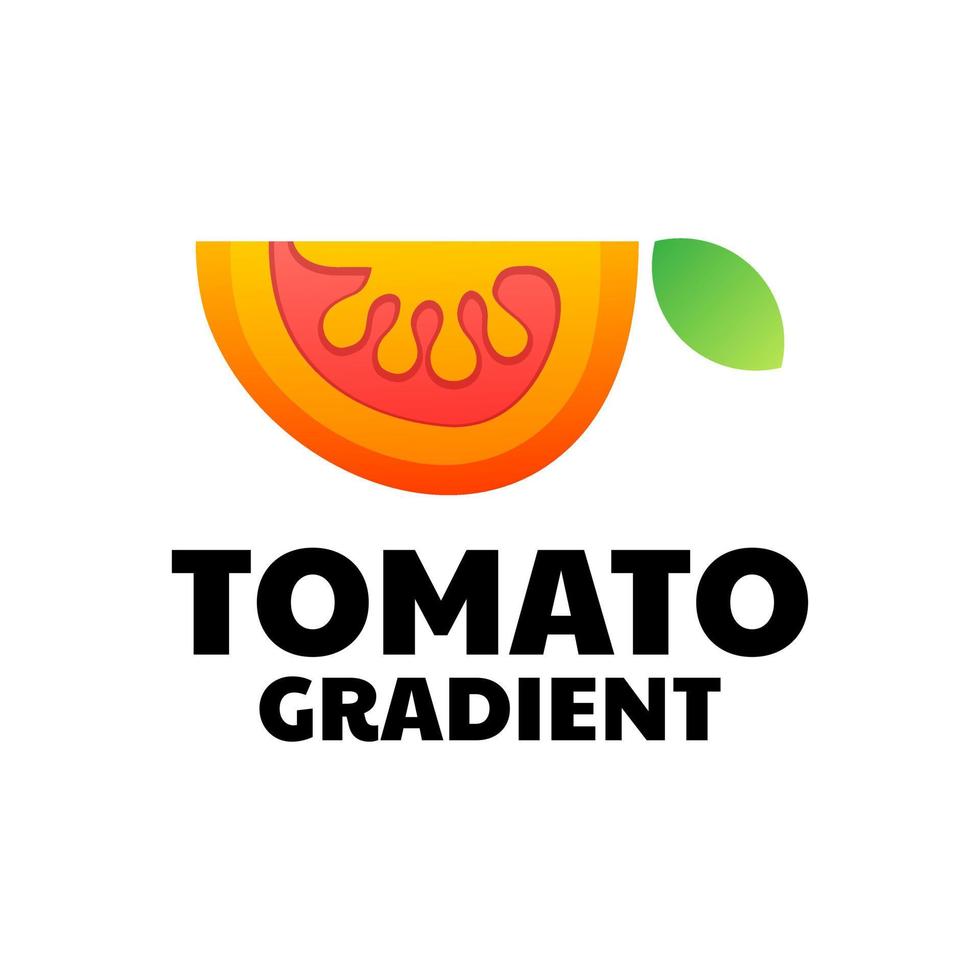 design del logo sfumato di pomodoro vettore