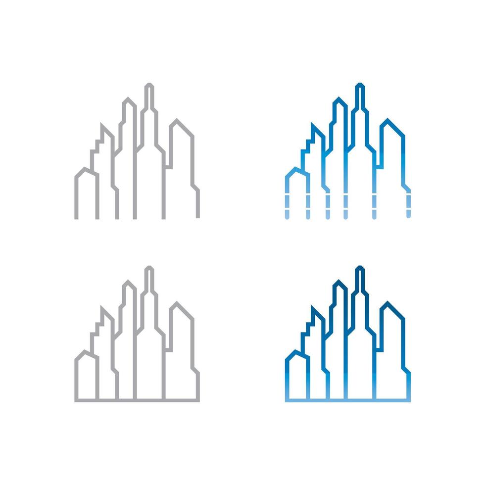 modello di icone logo vettoriale di edifici immobiliari e domestici