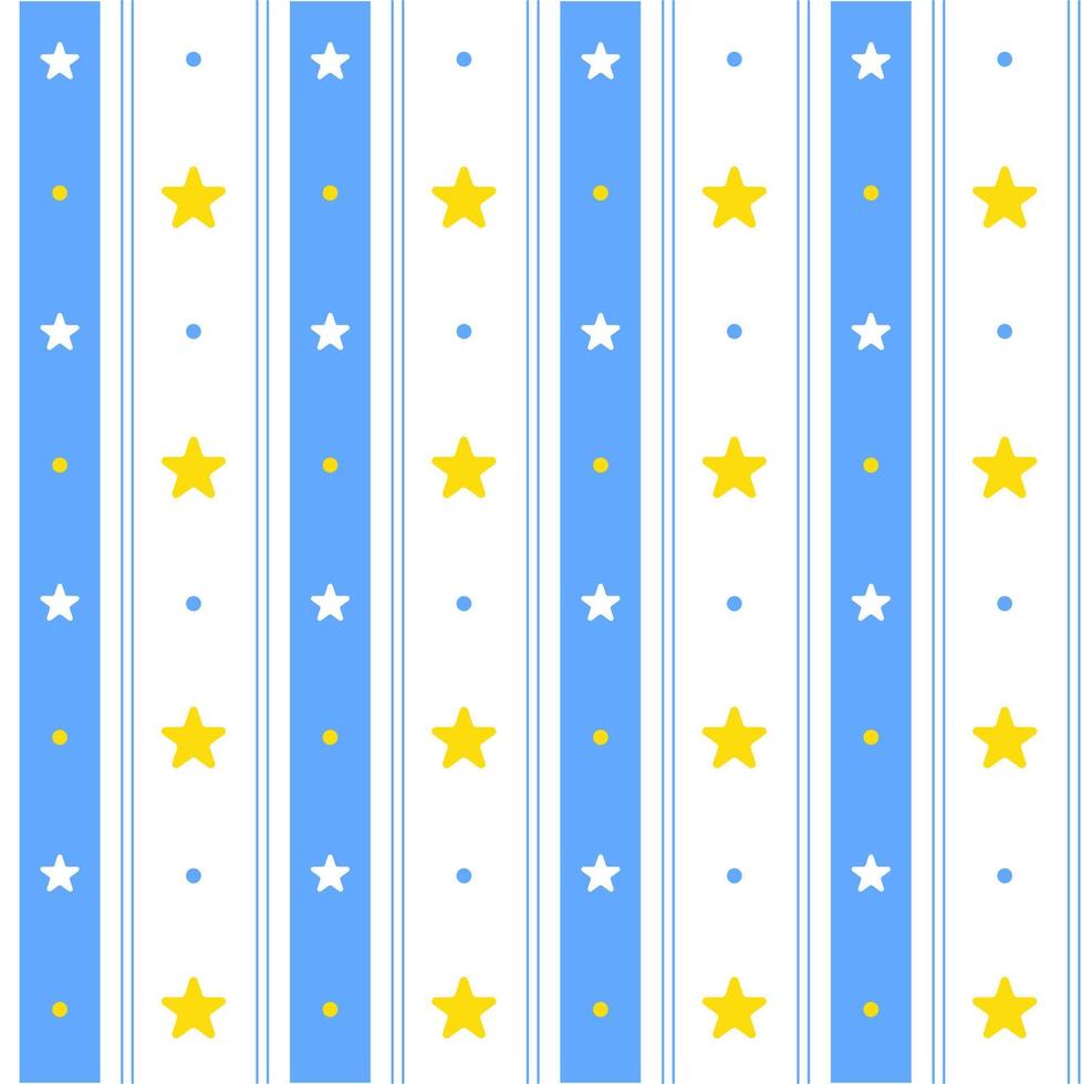 giallo blu pastello stella splendente scintilla cielo linea verticale striscia punto linea tratteggiata cerchio modello senza cuciture illustrazione vettoriale tovaglia, stuoia da picnic carta avvolgente, sciarpa, stuoia, tessuto, tessile