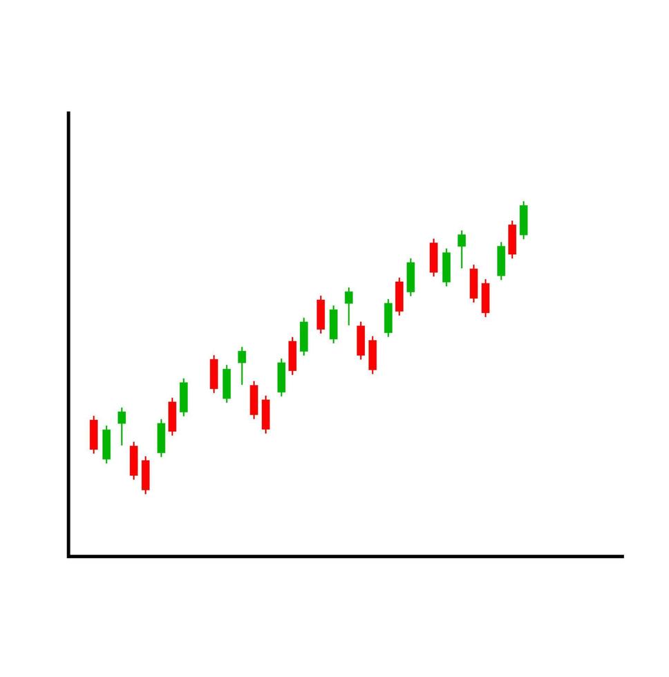 illustrazione del grafico a candela vettore