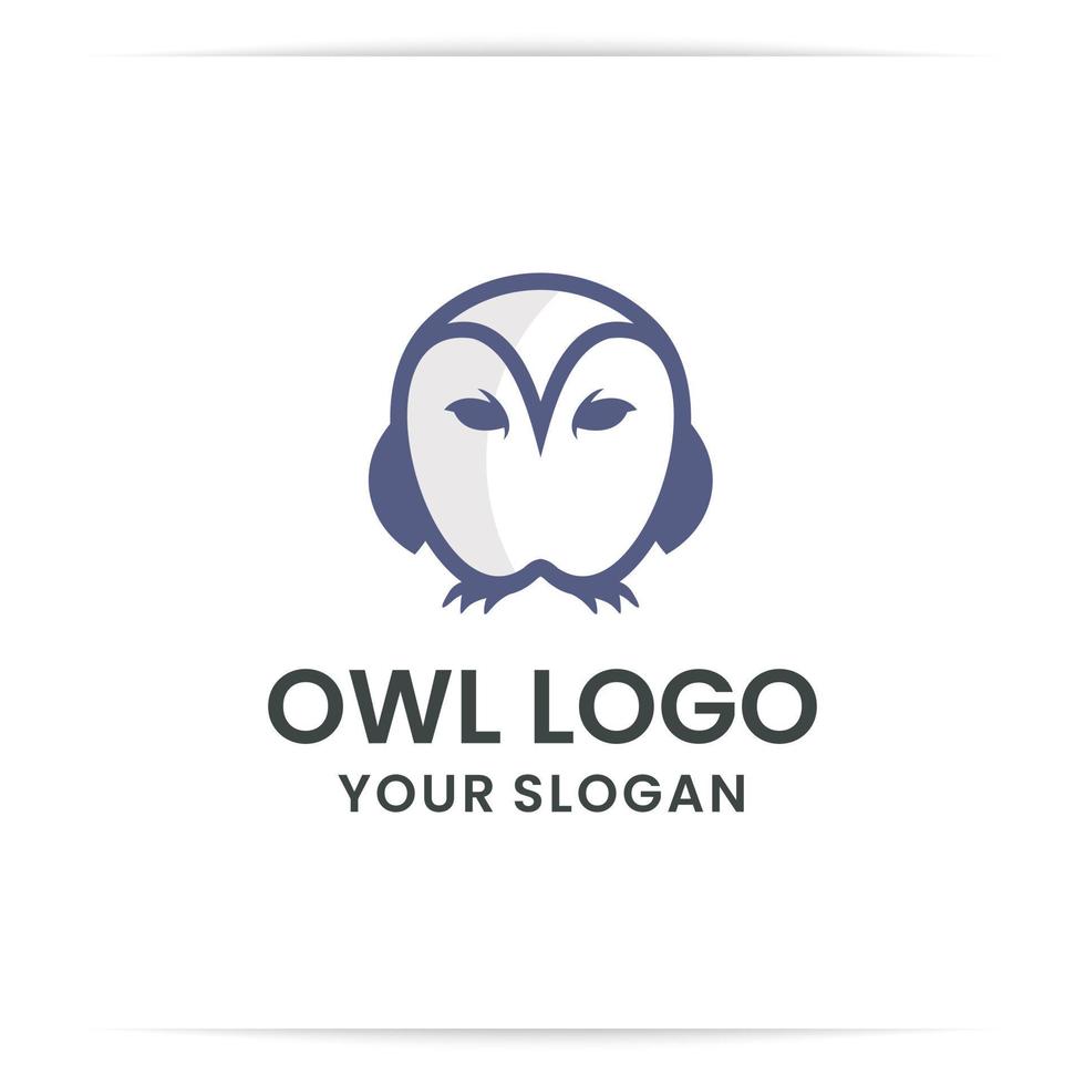 logo design gufo vettore dentale