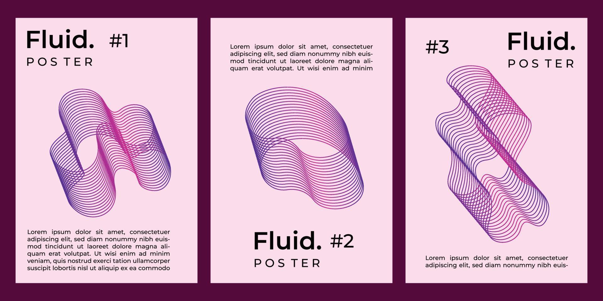 spazio di copia del modello di sfondo della linea sottile fluido per poster, brochure, volantini o volantini vettore