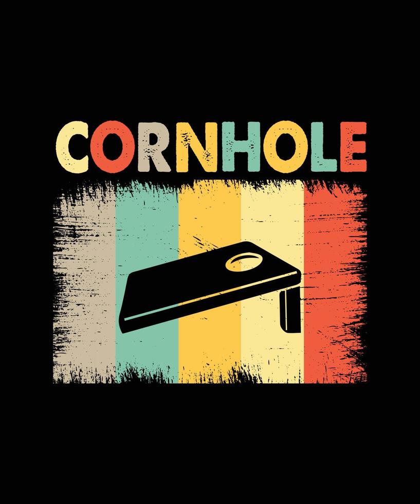 design t-shirt vintage cornhole. vettore