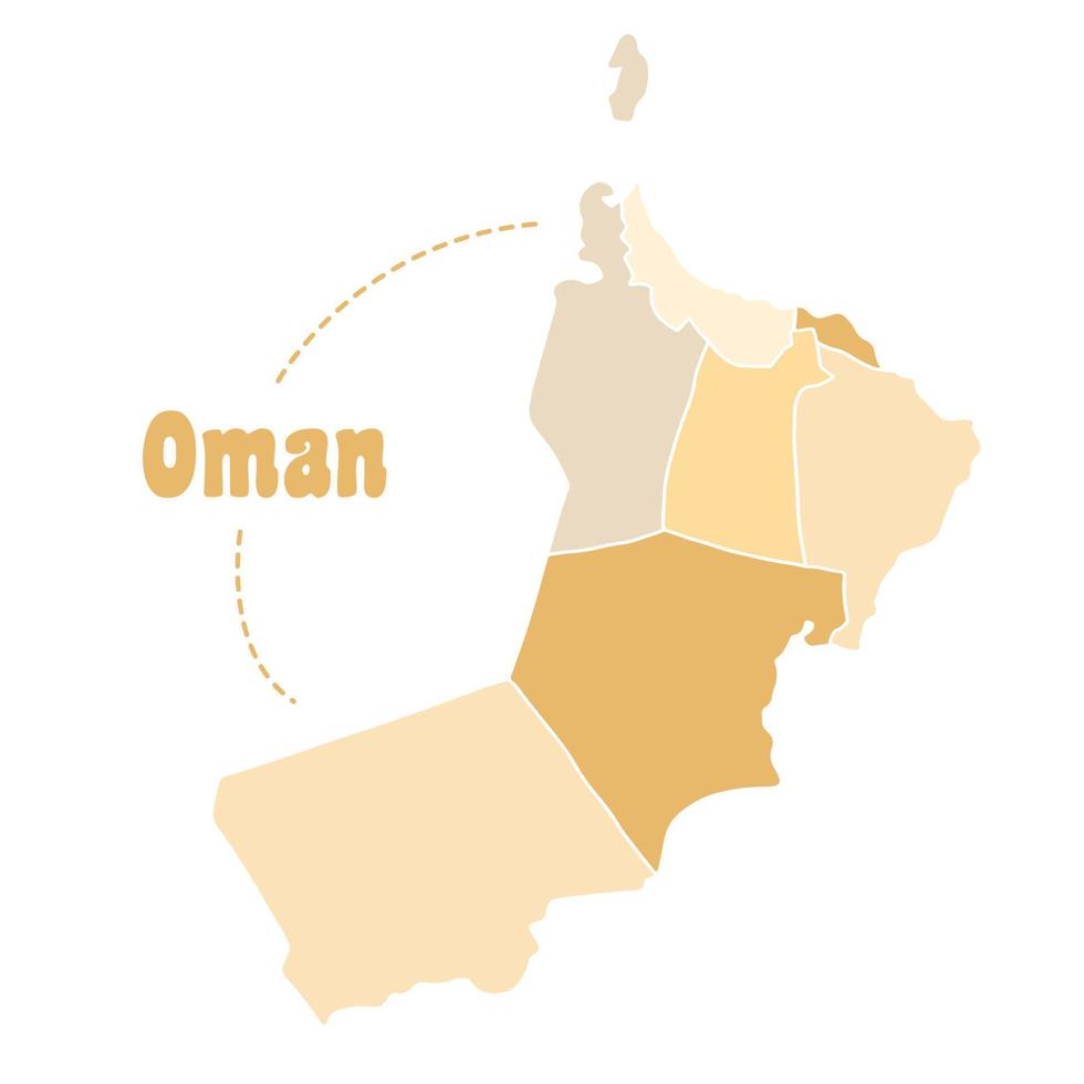 vettore del Medio Oriente delle regioni dell'Oman