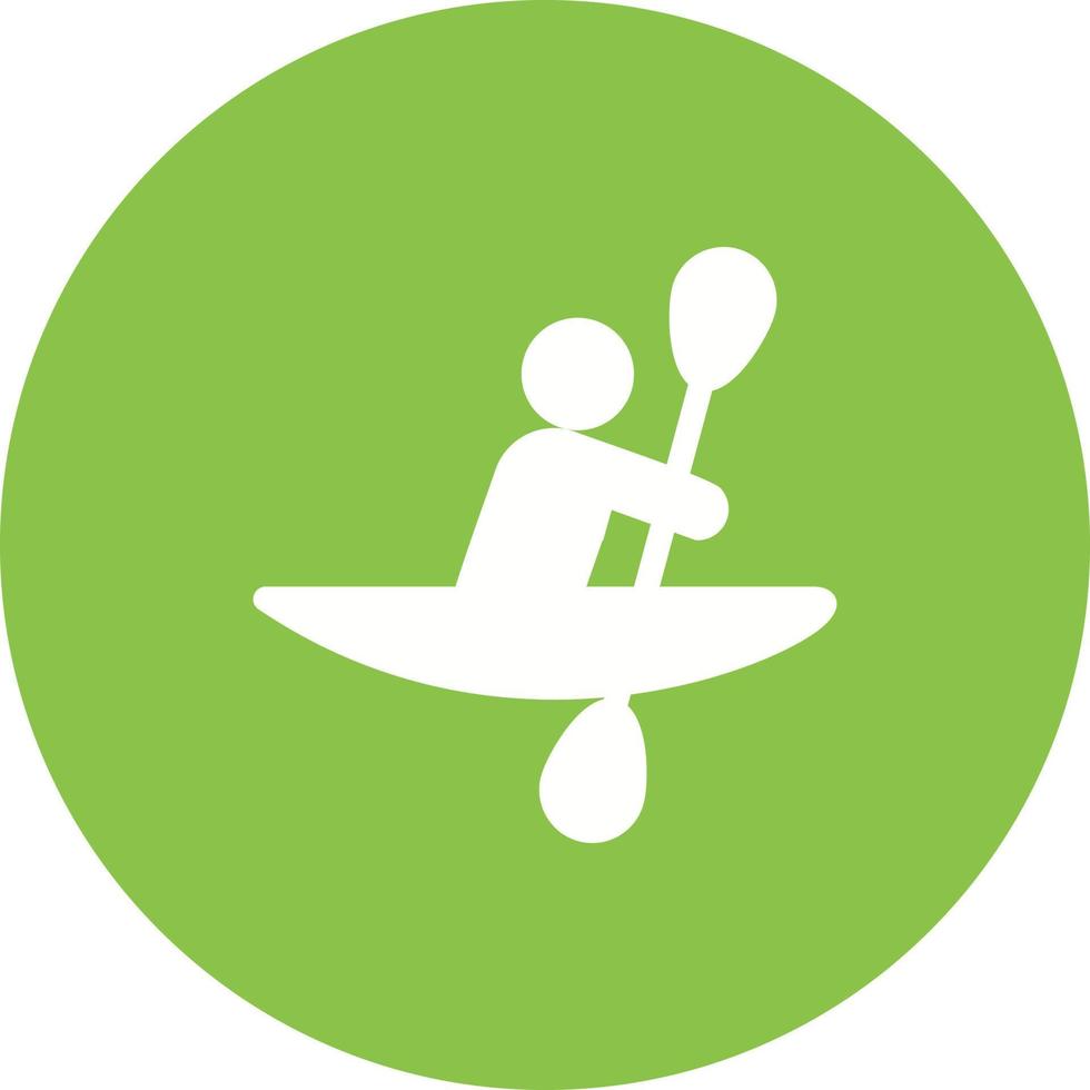 icona di sfondo del cerchio di kayak vettore