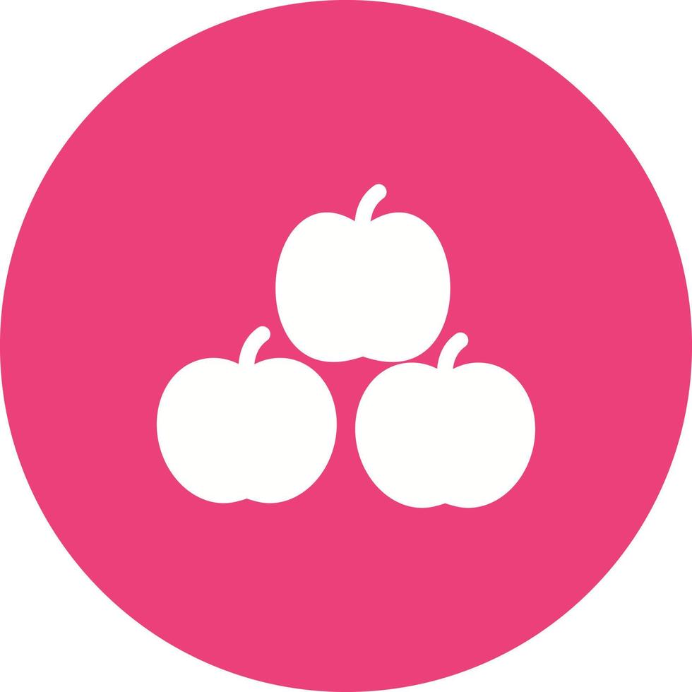 icona di sfondo del cerchio di mele vettore