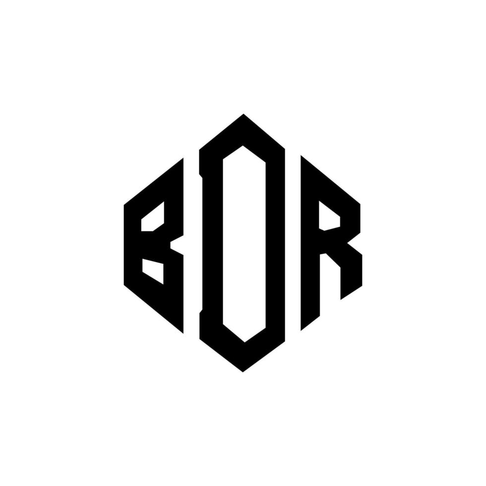 design del logo della lettera bdr con forma poligonale. bdr poligono e design del logo a forma di cubo. bdr esagono vettore logo modello colori bianco e nero. bdr monogramma, logo aziendale e immobiliare.