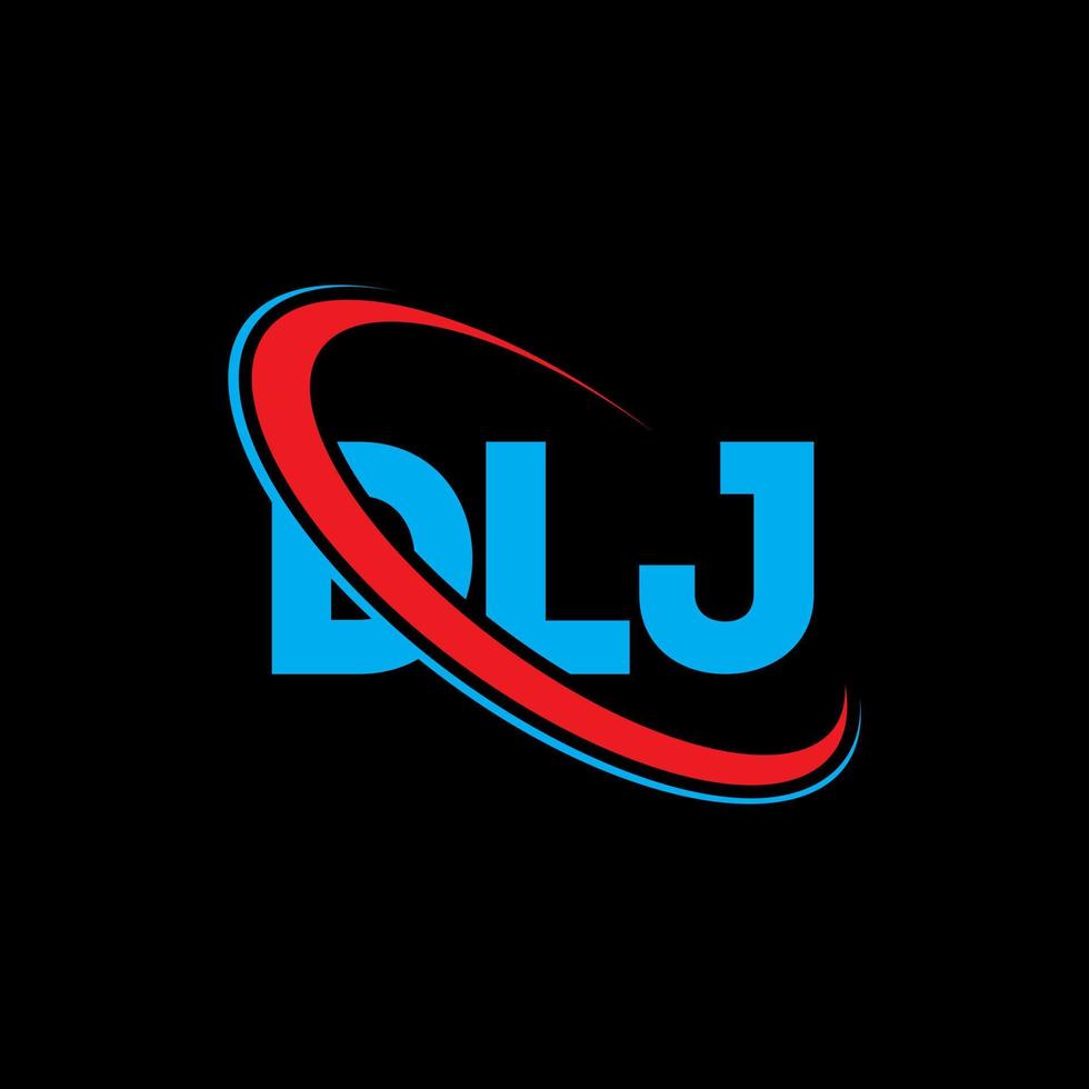 logo dlj. lettera dj. design del logo della lettera dlj. iniziali logo dlj legate da cerchio e logo monogramma maiuscolo. tipografia dlj per il marchio tecnologico, commerciale e immobiliare. vettore