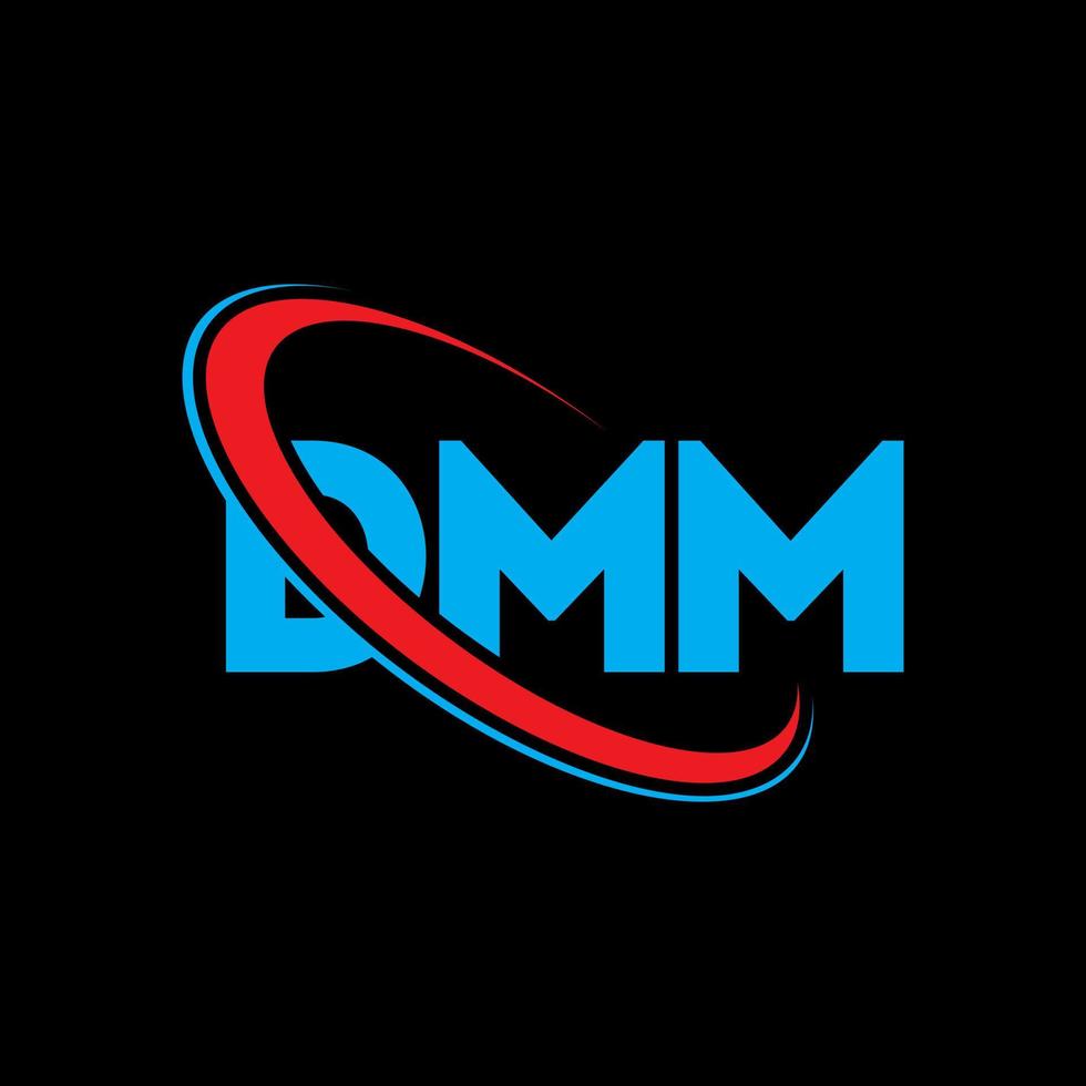 logo dmm. lettera dmm. design del logo della lettera dmm. iniziali logo dmm legate a cerchio e logo monogramma maiuscolo. tipografia dmm per il marchio tecnologico, commerciale e immobiliare. vettore