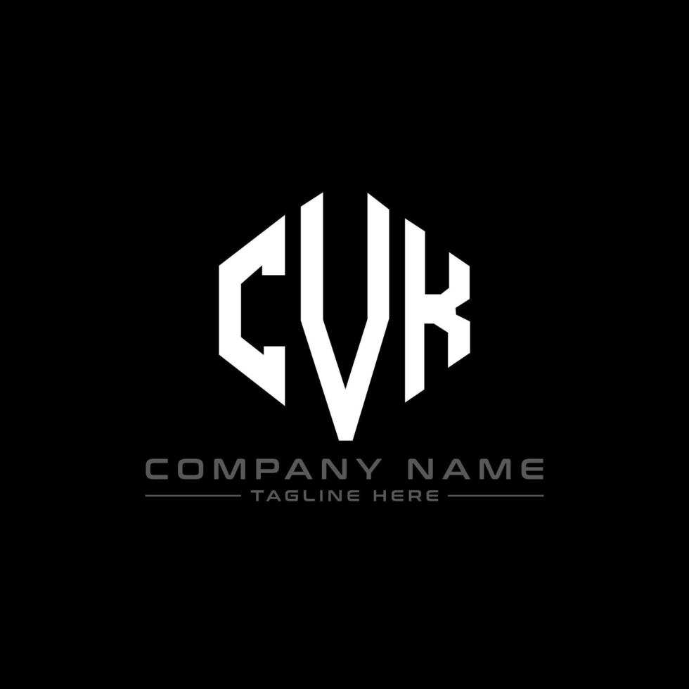 cvk lettera logo design con forma poligonale. cvk poligono e design del logo a forma di cubo. cvk esagono logo modello vettoriale colori bianco e nero. monogramma cvk, logo aziendale e immobiliare.
