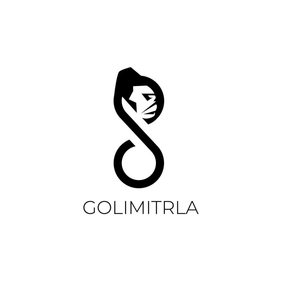 combinazione di gorilla con vettore illimitato di design del logo