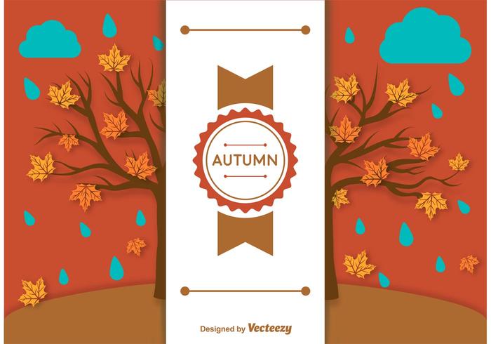 Autumn Label Template vettore