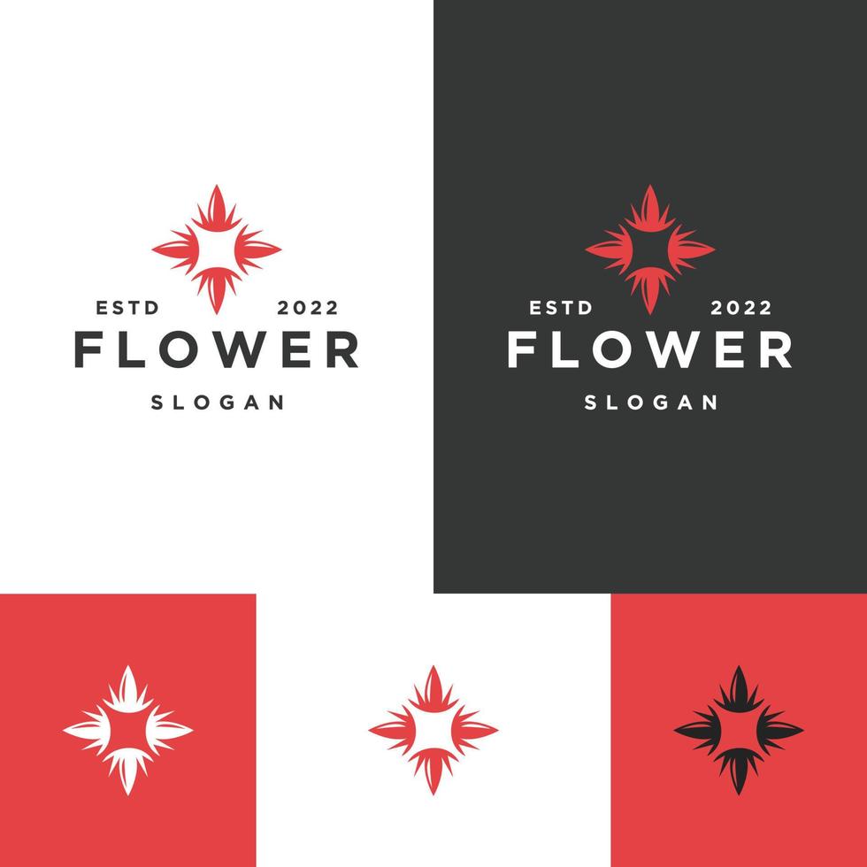 fiori logo icona modello di progettazione illustrazione vettoriale