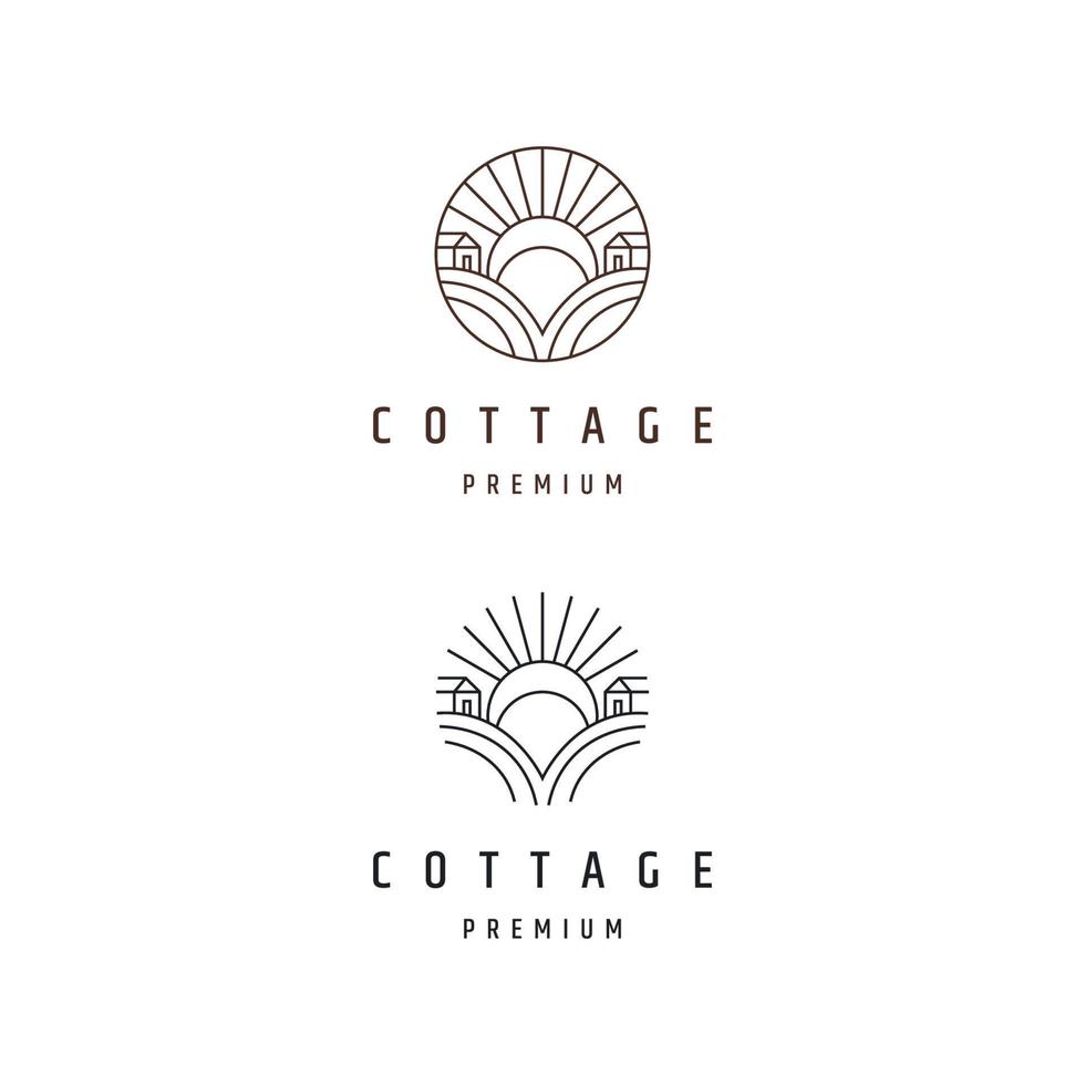 modello di progettazione icona logo cottage vettore