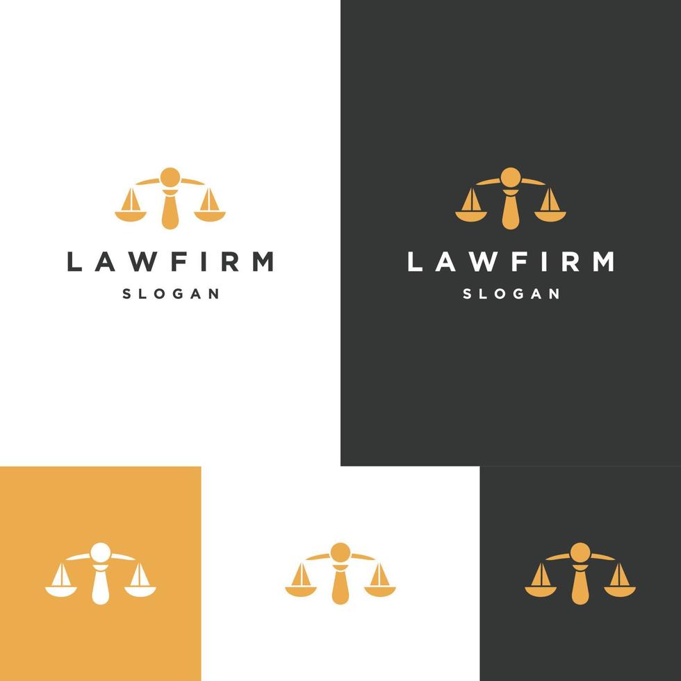 illustrazione vettoriale del modello di progettazione dell'icona del logo dello studio legale