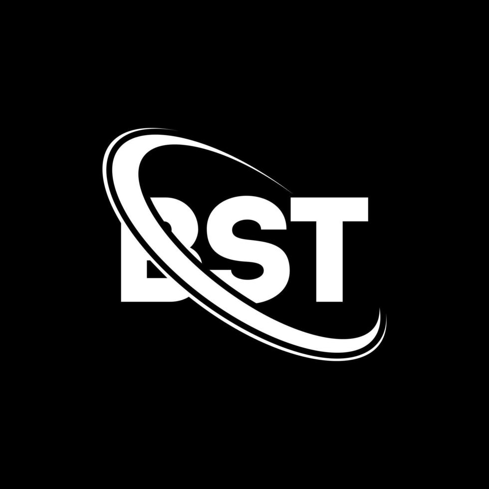 bst logo. prima lettera. design del logo della lettera bst. iniziali bst logo collegate con cerchio e logo monogramma maiuscolo. tipografia bst per il marchio tecnologico, commerciale e immobiliare. vettore