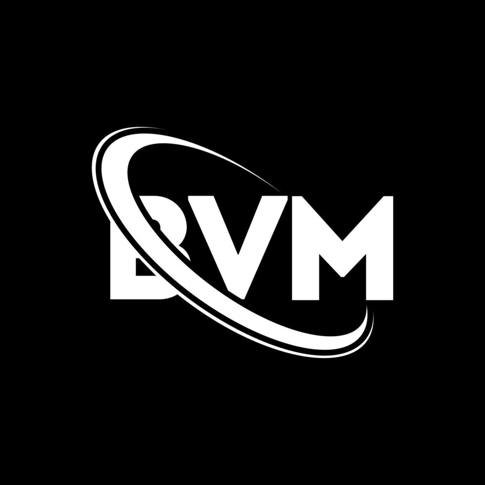 logo bvm. lettera bvm. design del logo della lettera bvm. iniziali logo bvm collegate con cerchio e logo monogramma maiuscolo. tipografia bvm per il marchio tecnologico, commerciale e immobiliare. vettore