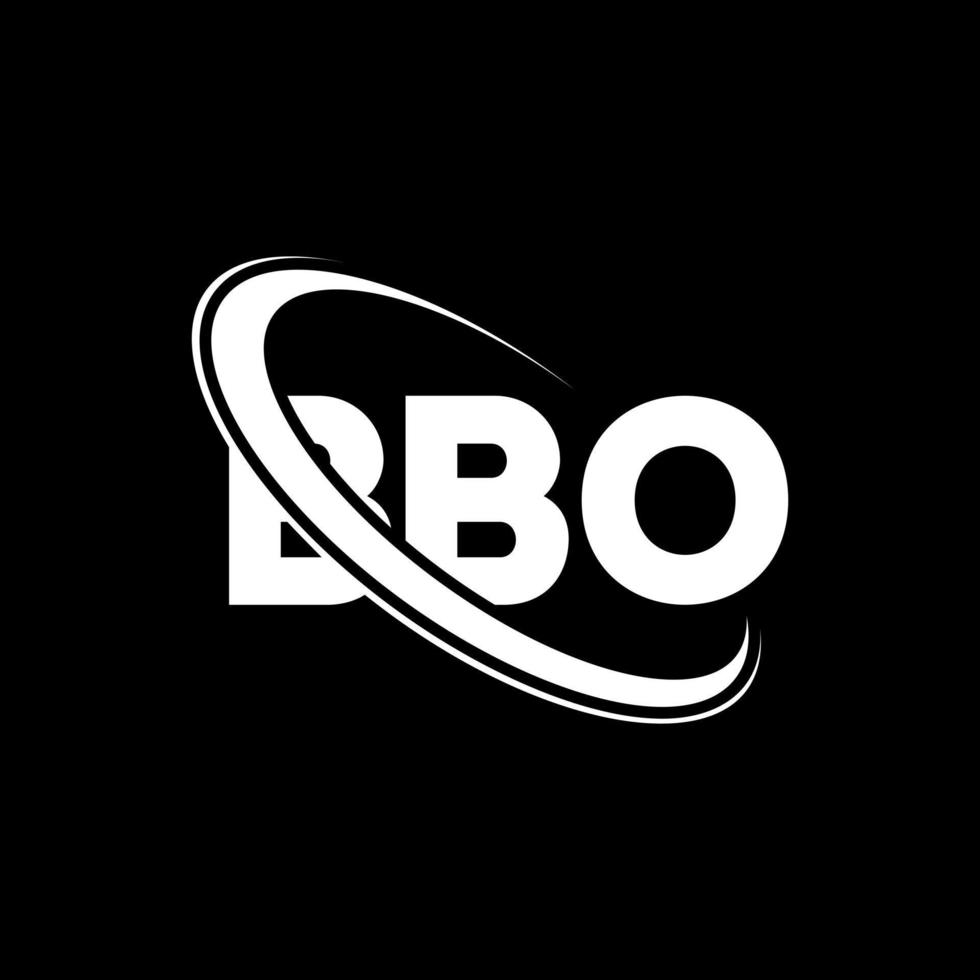 logo bbo. lettera bbo. design del logo della lettera bbo. iniziali bbo logo collegate con cerchio e logo monogramma maiuscolo. tipografia bbo per il marchio tecnologico, commerciale e immobiliare. vettore