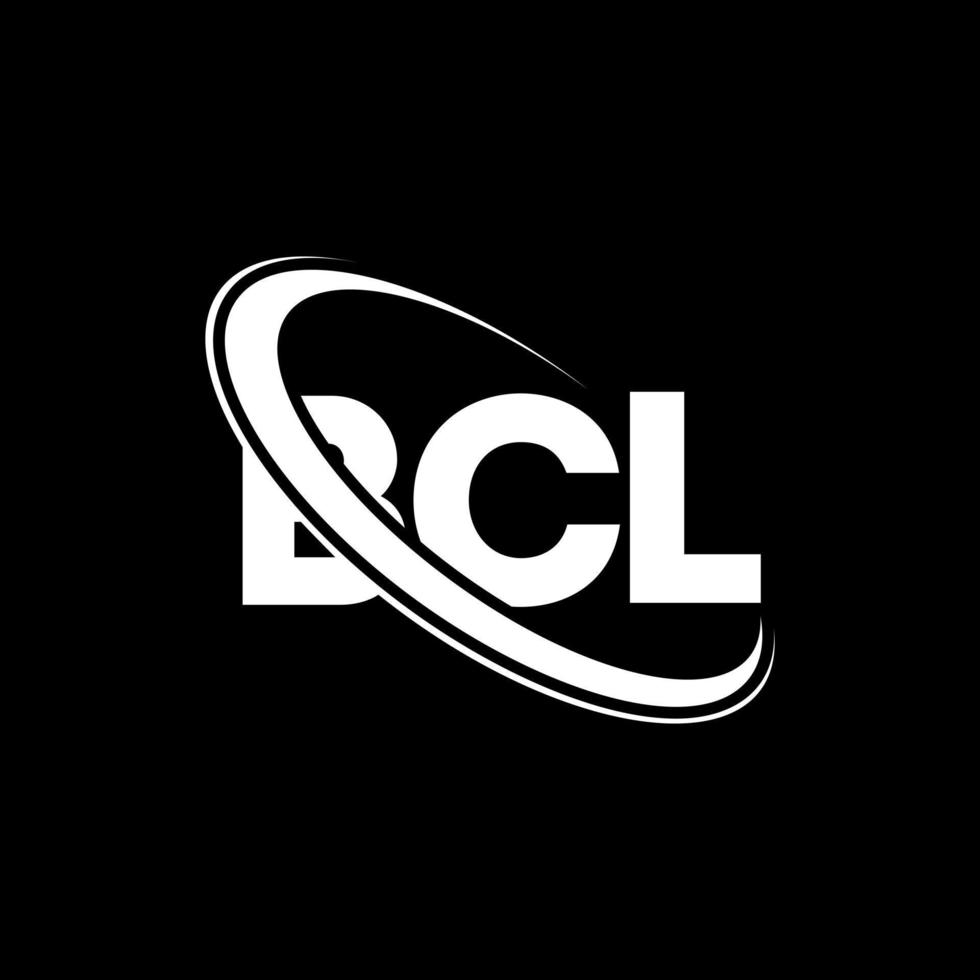 logo bcl. lettera bcl. design del logo della lettera bcl. iniziali bcl logo collegate con cerchio e logo monogramma maiuscolo. tipografia bcl per il marchio tecnologico, commerciale e immobiliare. vettore