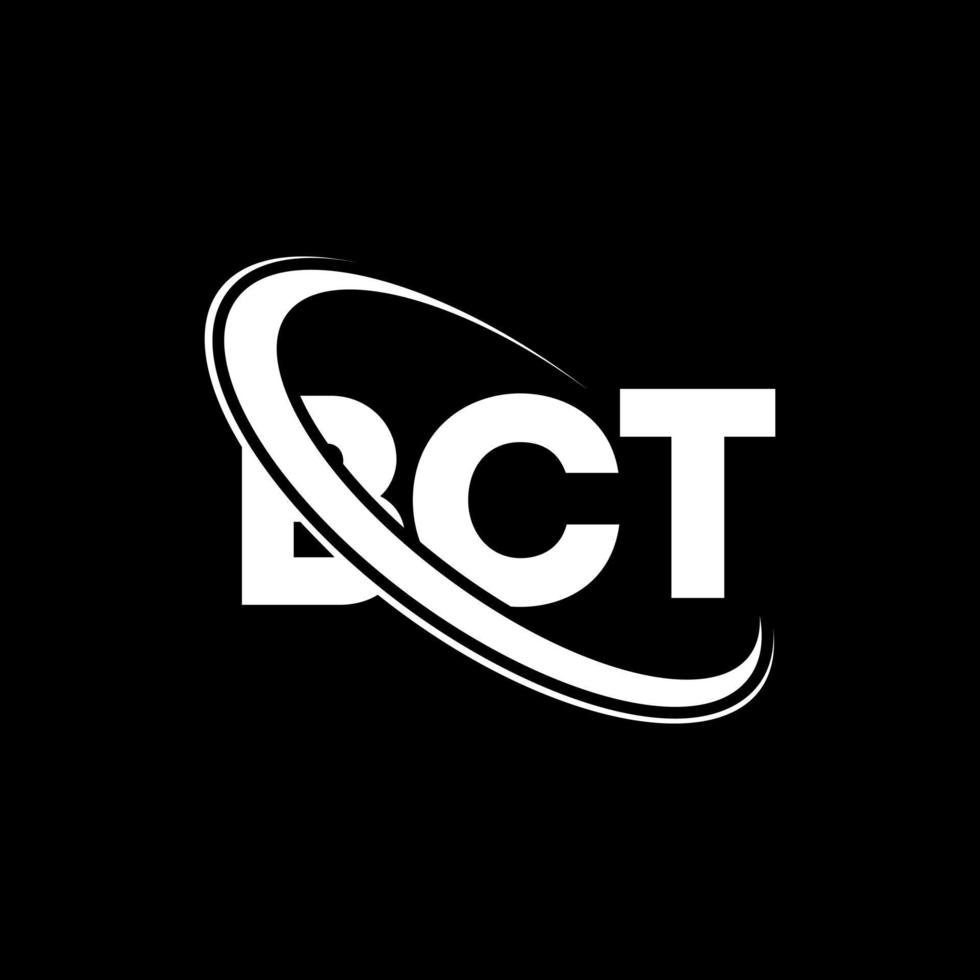 logo bct. lettera bct. design del logo della lettera bct. iniziali bct logo collegate con cerchio e logo monogramma maiuscolo. tipografia bct per il marchio tecnologico, commerciale e immobiliare. vettore