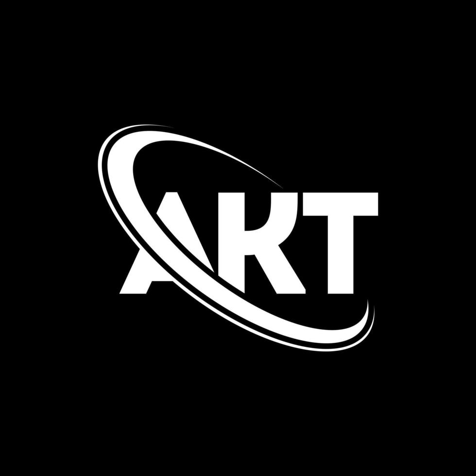 akt logo. lettera akt. design del logo della lettera akt. iniziali akt logo collegate con cerchio e logo monogramma maiuscolo. tipografia akt per il marchio tecnologico, commerciale e immobiliare. vettore