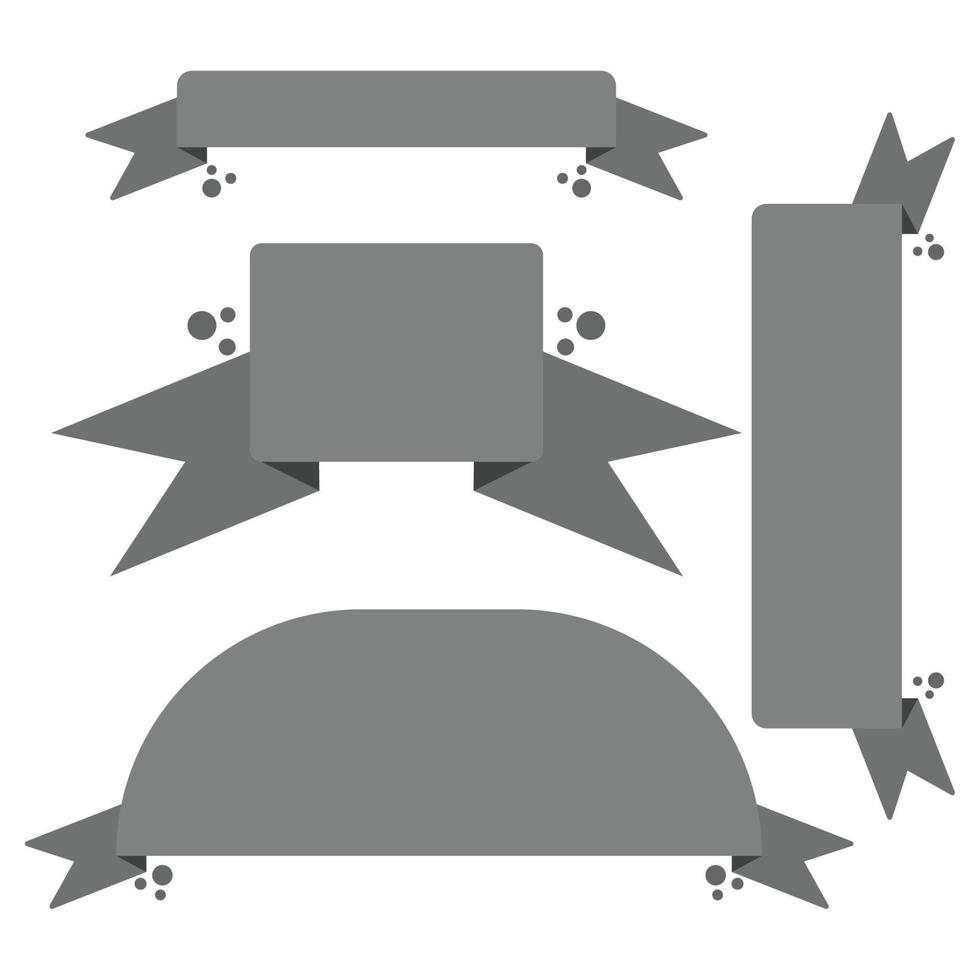 modello di banner vuoto grigio stile semplice isolarsi su uno sfondo bianco, utilizzare nelle intestazioni del sito Web e design da presentare vettore