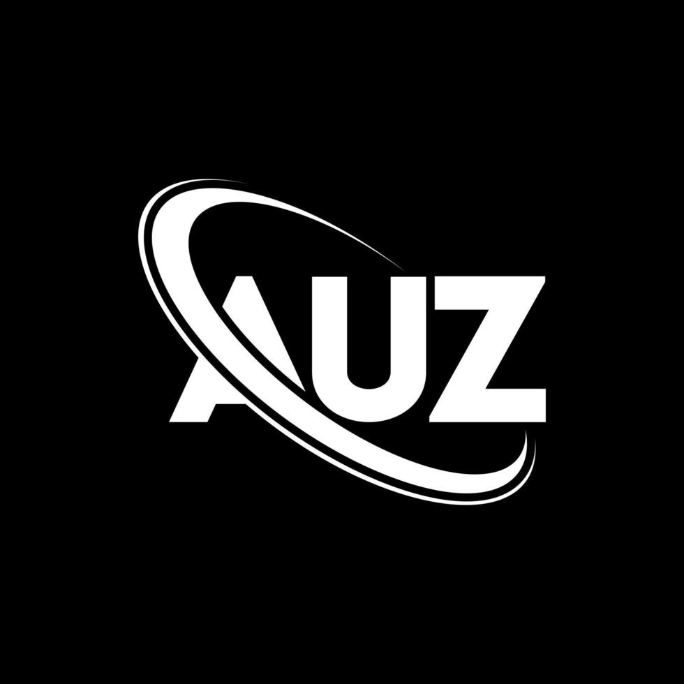 auz logo. lettera aus. design del logo della lettera auz. iniziali auz logo collegate con cerchio e logo monogramma maiuscolo. tipografia auz per il marchio tecnologico, commerciale e immobiliare. vettore